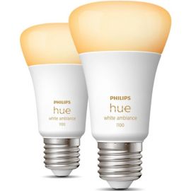 Philips Hue White Ambiance Умный LED-лампа E27 8W 2200-6500K 2 шт. | Электроматериалы | prof.lv Viss Online