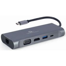 Gembird A-CM-COMBO7-01 External Memory Card Reader USB-C, Grey | Data carriers | prof.lv Viss Online