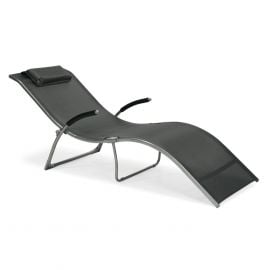 Home4You Sun Lounger Batya 173x63x65cm, Black (10032) | Chairs | prof.lv Viss Online