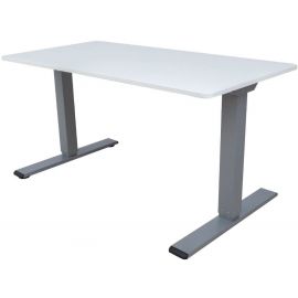 Home4You Ergo Optimal Height Adjustable Desk, 140x80cm, Grey/White (K186973) | Home4you | prof.lv Viss Online