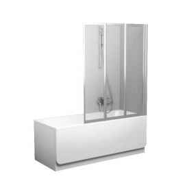Ravak VS3 130 Corner Bath Screen 129.6x140cm Transparent White (795V0100Z1) | Bath screens | prof.lv Viss Online
