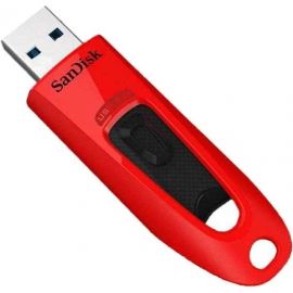 USB Zibatmiņa SanDisk Ultra 3.0, 64GB, Sarkana (SDCZ48-064G-U46R) | Datu nesēji | prof.lv Viss Online