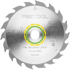 Festool Wood Standard Пильный диск 160x1.8мм, 18 зубьев (500458) | Пильные диски | prof.lv Viss Online
