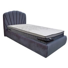 Home4You Eva Single Bed 90x200cm, With Mattress, Grey (K106511) | Beds | prof.lv Viss Online