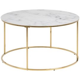 Home4You Bolton Coffee Table 80x44cm, White/Gold (AC83394) | Coffee tables | prof.lv Viss Online