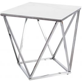 Столик для кофе Signal Silver B II, 50x50x53 см, серебристый (SILVERBIIMAST) | Стеклянные столы | prof.lv Viss Online