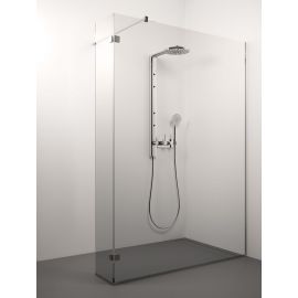 Glass Service 80cm 80DUE Shower Wall Transparent Chrome | Shower doors and walls | prof.lv Viss Online