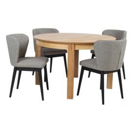 Home4You Chicago Dining Room Set, Table + 4 chairs, 160x120x75cm, Oak (K84008) | Dining room sets | prof.lv Viss Online