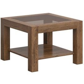 Black Red White Rumbi 2 Glass Coffee Table, 64x64x46cm, Oak (D05028-RUMBI2/64/64-DARL) | Coffee tables | prof.lv Viss Online