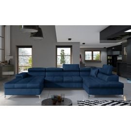 Eltap Eduardo Monolith Corner Pull-Out Sofa 60x345x90cm, Blue (Edr_44) | Sofas | prof.lv Viss Online