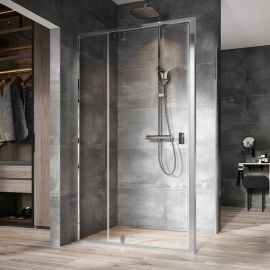 Ravak Nexty 100cm NPSS-100 Shower Wall Transparent Chrome (90OA0C00Z1) | Shower doors and walls | prof.lv Viss Online