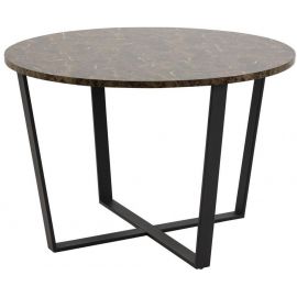 Шкаф для посуды Home4You Amble 110 см, коричневый/черный | Кухонные столы | prof.lv Viss Online
