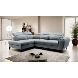 Eltap Noble Velvetmat Corner Pull-Out Sofa 201x255x100cm, Grey (CO-NOB-LT-04VE) | Sofas | prof.lv Viss Online