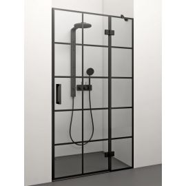 Душевая дверь Stikla Serviss Adele 90cm 90ADE+B_D3 Прозрачная черная | Двери и стены для душа | prof.lv Viss Online