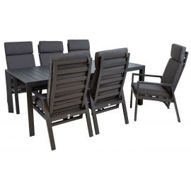 Dārza Mēbeļu Komplekts Home4you Tomson, Galds + 6 krēsli, Pelēks (K251632) | Outdoor furniture sets | prof.lv Viss Online