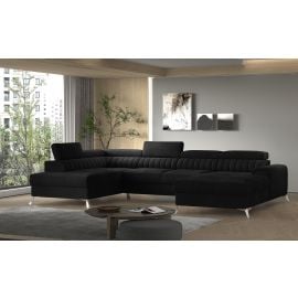 Eltap Lacante Loco Corner Pull-Out Sofa 202x354x92cm, Black (CO-LAC-LT-10LO) | Sofas | prof.lv Viss Online