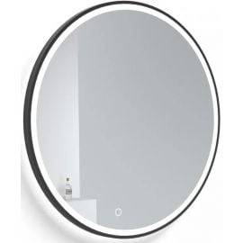 Led Spogulis Kame Round Black | Vannas istabas mēbeles | prof.lv Viss Online