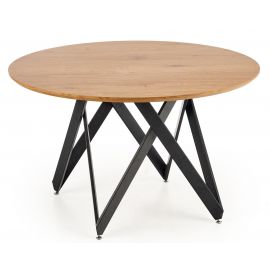 Halmar Mozambique Kitchen Table 120x120cm, Oak/Black | Halmar | prof.lv Viss Online