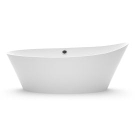 Vanna Vispool Cleone Akmens masa 182.5x73.5cm Ar pārplūdi Balta (AU37P) | Stone mass baths | prof.lv Viss Online