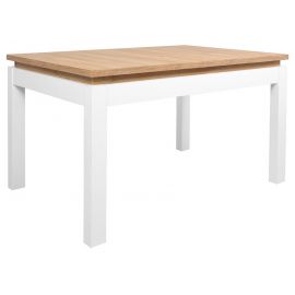 Черно-красно-белый раскладной стол Хортон 140x90 см, дуб/белый | Кухонные столы | prof.lv Viss Online