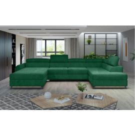 Izvelkams Dīvāns Eltap Josette Kronos U Veida 190x370x98cm Labais Stūris Tumši Zaļš (Jos_27) | Izvelkamie dīvāni | prof.lv Viss Online