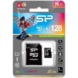 Silicon Power SP128GBSTXBU1V10SP Micro SD Memory Card 128GB, With SD Adapter Black | Silicon Power | prof.lv Viss Online