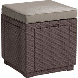Keter Cube With Cushion Garden Bar 42x42x42cm, Brown (29192157599) | Garden bars | prof.lv Viss Online