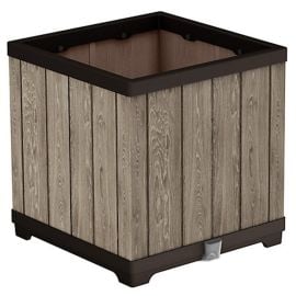 Puķu Pods Keter Deco Square Planter, 45.5x45.5x45.5cm, Brūns (29213622) | Dārza mēbeles | prof.lv Viss Online