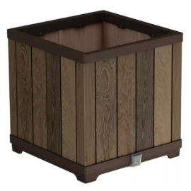 Puķu Pods Keter Deco Square Planter, 45.5x45.5x45.5cm, Brūns (29213622533) | Dārza mēbeles | prof.lv Viss Online