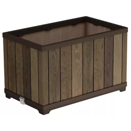 Puķu Pods Keter Deco Rectangle Planter, 45.5x76x45.5cm, Brūns (29213624533) | Dārza mēbeles | prof.lv Viss Online