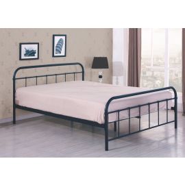 Кровать Halmar Linda односпальная 90x200 см, без матраса, черная | Металлические кровати | prof.lv Viss Online