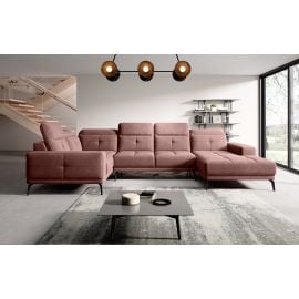 Eltap Neviro Lux Corner Sofa 201x350x77cm, Pink (CO-NEV-LT-24LU) | Corner couches | prof.lv Viss Online