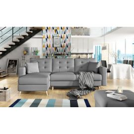 Stūra Dīvāns Izlaižams Eltap Asgard Soft 162x250x97cm Pelēks (AsgL_04) | Izvelkamie dīvāni | prof.lv Viss Online