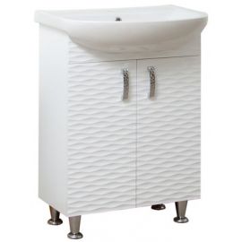 Sanservis 3D-60 bathroom sink with cabinet Arteco 60, White (48804) | Sanservis | prof.lv Viss Online