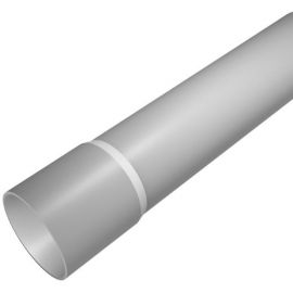 Evopipes Solid Pipe 25mm Without Threads, Grey (1021602503002A07041) | Evopipes | prof.lv Viss Online