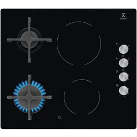 Встраиваемая комбинированная плита Electrolux EGE6172NOK черного цвета | Электрические плиты | prof.lv Viss Online