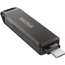 Флеш-накопитель SanDisk iXpand Flash Drive Luxe с разъемами USB Type-C/Lightning, черный | USB-карты памяти | prof.lv Viss Online