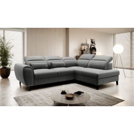 Eltap Noble Flores Corner Pull-Out Sofa 201x255x100cm, Grey (CO-NOB-RT-04FL) | Sofas | prof.lv Viss Online