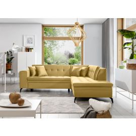 Eltap Lanvin Savoi Corner Pull-Out Sofa 210x260x93cm, Yellow (CO-LAN-RT-45SA) | Corner couches | prof.lv Viss Online