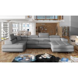 Eltap Rodrigo Corner Pull-Out Sofa Cover 58x345x90cm, Grey (Rod_35) | Corner couches | prof.lv Viss Online