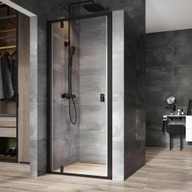 Ravak Nexty 90cm NDOP1-90 Shower Door Transparent Black (03O70300Z1) | Shower doors and walls | prof.lv Viss Online