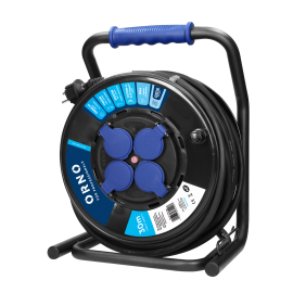 Pagarinātājs spolē Orno Ar zemējumu, 30m, 3x2.5mm² (OR-AE-13294(GS)/30M) | Orno | prof.lv Viss Online