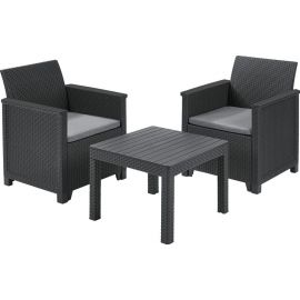Keter Elodie Balcony Set Table + 2 Chairs, Grey (17209482) | Outdoor furniture sets | prof.lv Viss Online