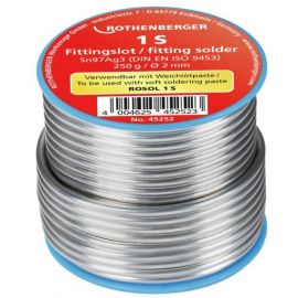 Rothenberger Soldering Wire Sn97Ag3 2mm 250g (45252&ROT) | Soldering accessories | prof.lv Viss Online