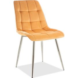 Signal Chic Chrome Kitchen Chair Yellow | Kitchen chairs | prof.lv Viss Online