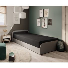 Eltap Parys GR Single Bed 80x190cm, With Mattress, Black (BE-PA-LT-GR-04AL) | Single beds | prof.lv Viss Online