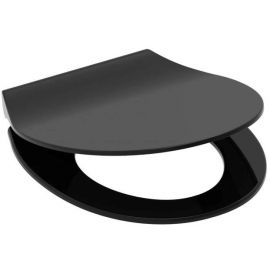 Schütte Slim Toilet Seat Soft Close Black (82710) | Toilet seats | prof.lv Viss Online
