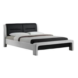 Halmar Cassandra King Size Bed Frame 160x200cm, Without Mattress, White/Black | Double beds | prof.lv Viss Online