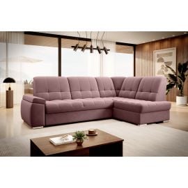 Eltap Sado Velvetmat Corner Pull-Out Sofa 192x272x95cm, Pink (CO-SAD-RT-24VE) | Living room furniture | prof.lv Viss Online