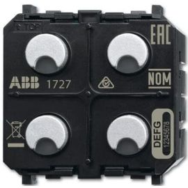Bezvadu Sensors/Dimmeris/Sienas Slēdzis Abb SDA-F-1.1.PB.1-WL 1/1-v Black (2CKA006200A0111) | Abb | prof.lv Viss Online